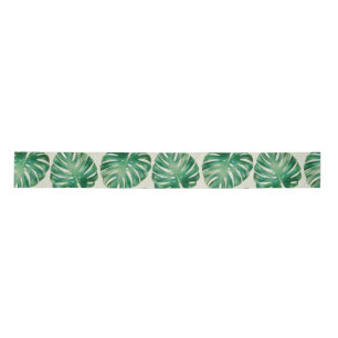 Ruban En Satin Feuilles Monstera