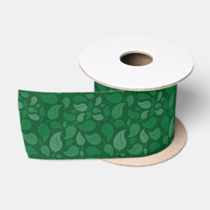 Ruban En Satin Feuilles verts
