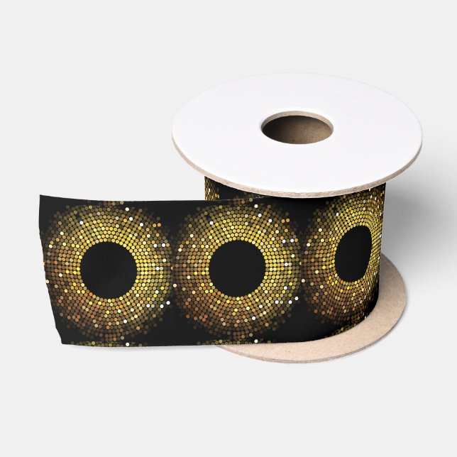 Ruban En Satin Feux de cercle chatoyants (Bobine)