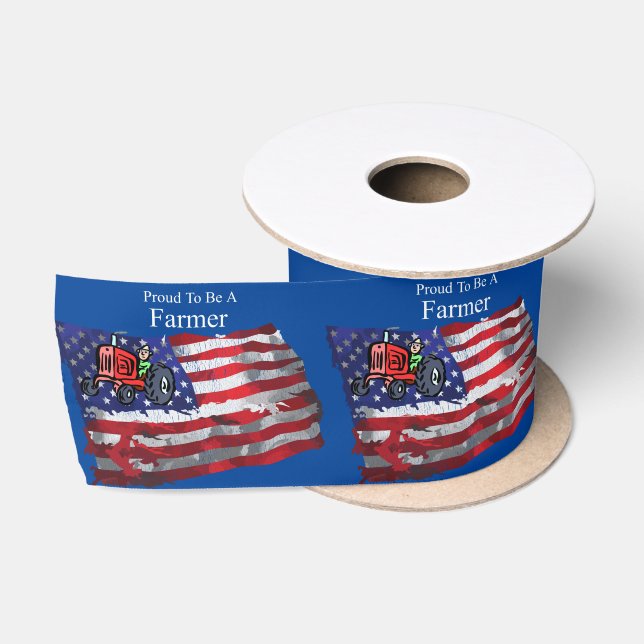 Ruban En Satin Fier drapeau paysan patriotique Thunder_Cove (Bobine)