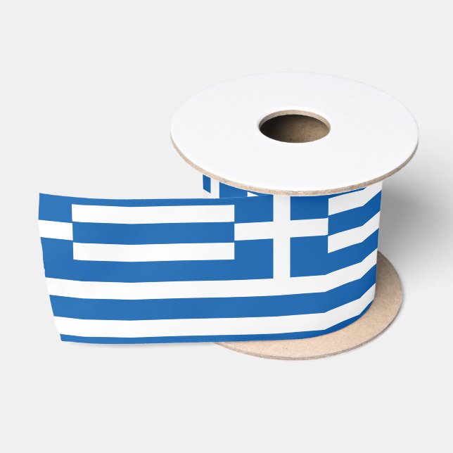 Ruban En Satin Flag de Greece (Bobine)
