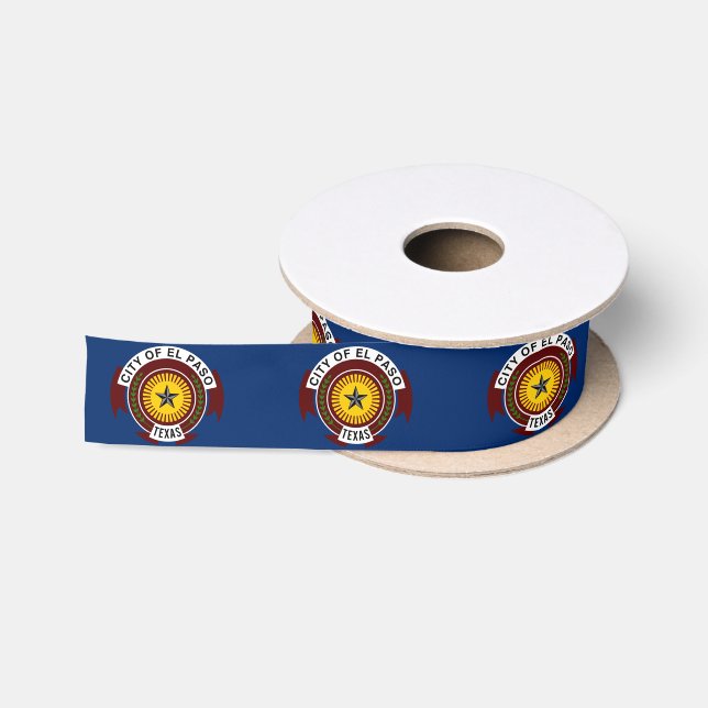 Ruban En Satin Flag of City of El Paso, Texas Satin Ribbon (Bobine)