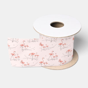 Ruban En Satin Flamants roses rose Multi ruban satin