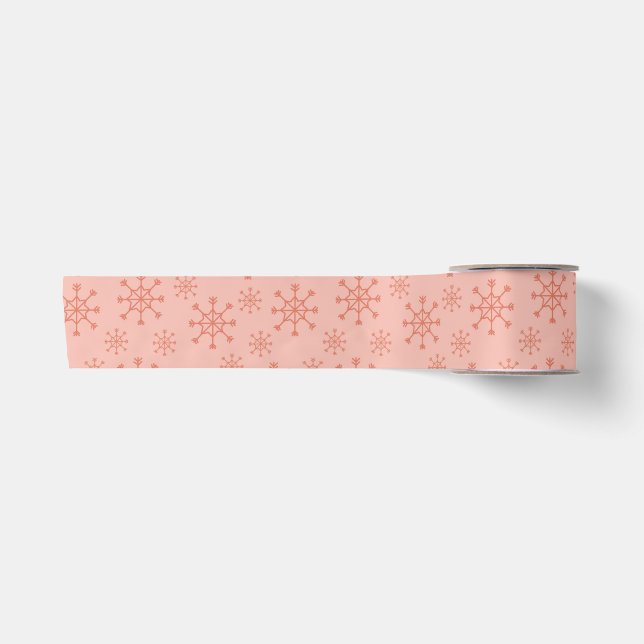Ruban En Satin Flèches de neige - rose (Devant)