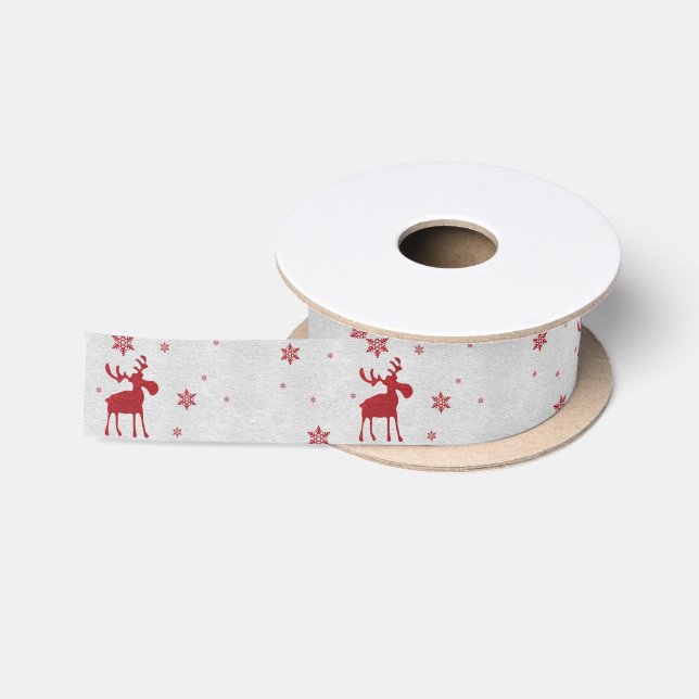 Ruban En Satin Flèches de neige simples et modernes (Bobine)