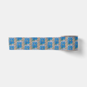 Ruban En Satin Fleur bleue