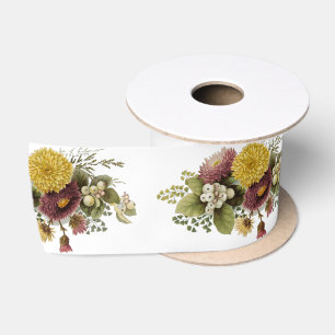 Ruban En Satin Fleur de chrysanthème mère florale