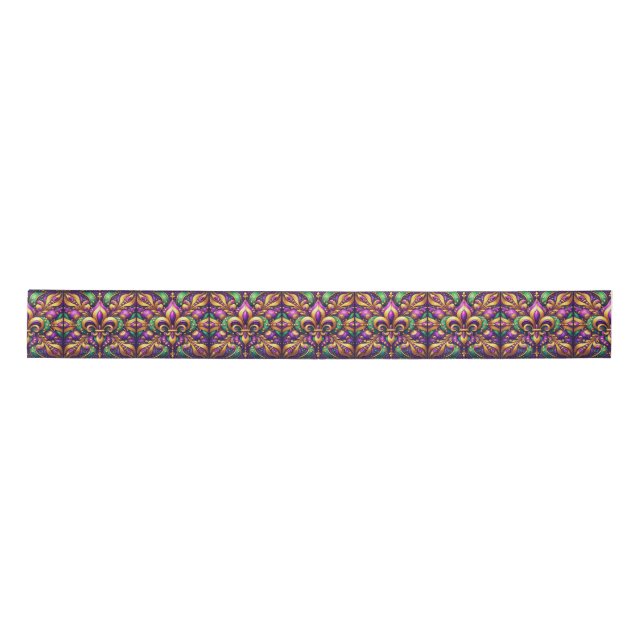 Ruban En Satin fleur de lis (Devant)