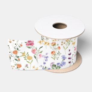 Ruban En Satin Fleur de prairie Fleur sauvage de printemps Jardin