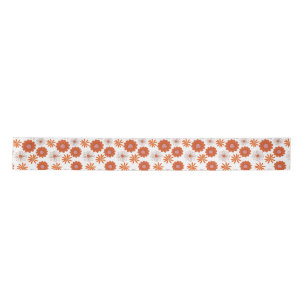 Ruban En Satin Fleur hippie Super colorée Rouge Orange Blanc