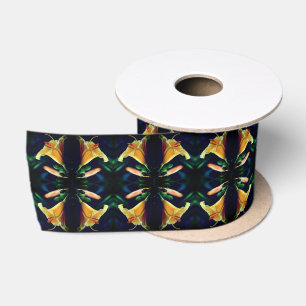 Ruban En Satin Fleur jaune Abstrait