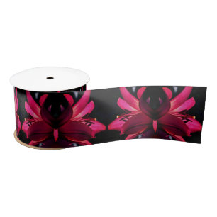 Ruban En Satin Fleur rouge Abstraite
