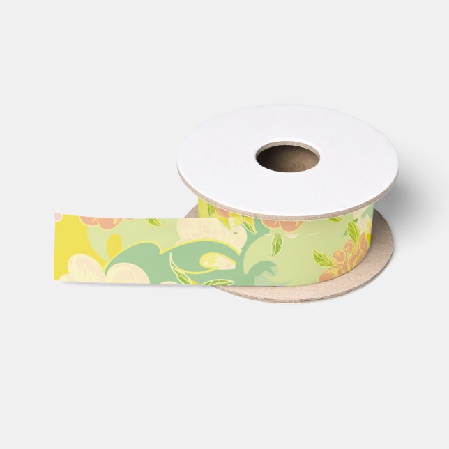Ruban En Satin Fleurs (Bobine)