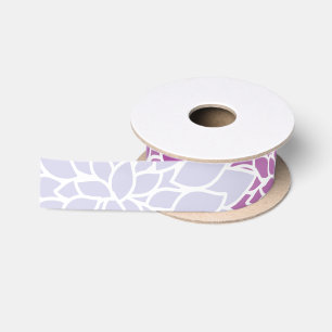 Ruban En Satin Fleurs Dahlia, Motif De Fleurs, Dahlia Violet