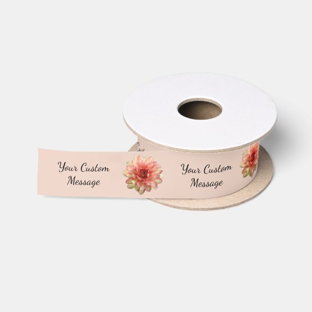 Ruban En Satin Fleurs de dahlia (Bobine)