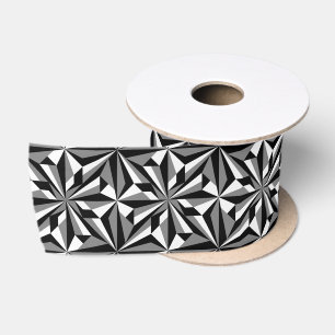 Ruban En Satin Fleurs du désert de 3 pouces en gris
