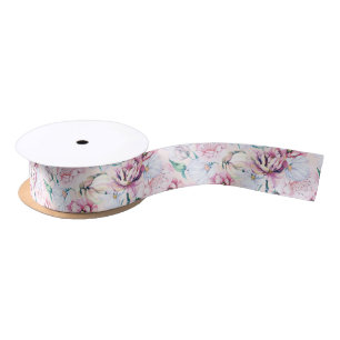 Ruban En Satin Fleurs esthétiques Motif continu