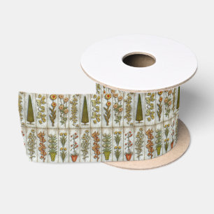 Ruban En Satin Fleurs et arbustes