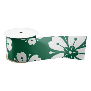Ruban En Satin Fleurs Motif 3