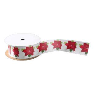 Ruban En Satin Fleurs Poinsettia