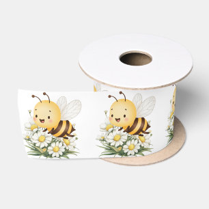 Ruban En Satin Fleurs Rustiques Oh Babee Honey Bee Baby Shower