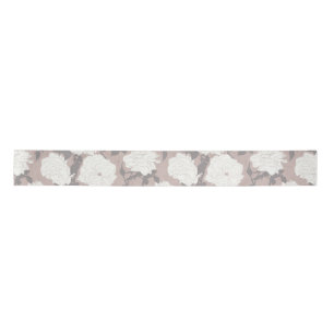 Ruban En Satin Fleuves d'ivoire, ruban romantique tropicale