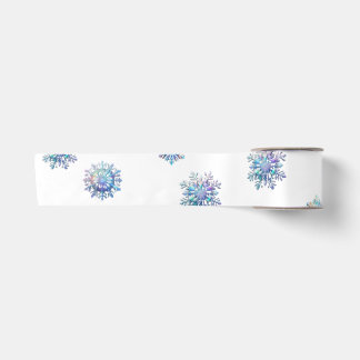Ruban En Satin Flocon de neige brillant