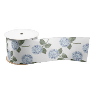 Ruban En Satin Flore bleu Hydrangea