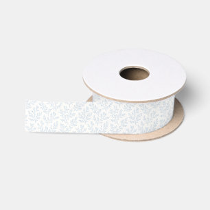 Ruban En Satin Forest Sprigs Dusty Blue - Neutre