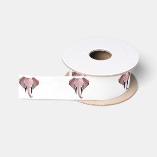 Ruban En Satin Formes simples Géométrique Tête d'éléphant