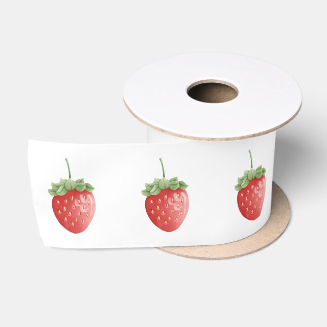 Ruban En Satin Fraise (Bobine)