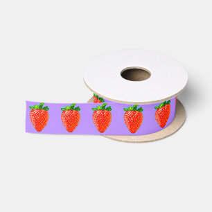 Ruban En Satin Fraise rouge en style pop art