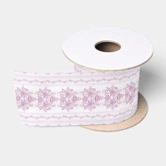 Ruban En Satin français chic, rose, toile, floral, motif, victori