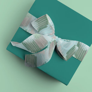 Ruban En Satin Fringe Moderne Vert