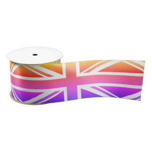 Ruban En Satin Funky UK & vintage British Flag / Royaume-Uni