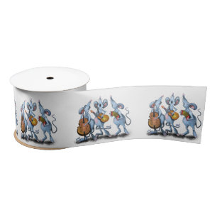 Ruban En Satin Funny Romantic Mouse Band - Dessin animal de dessi