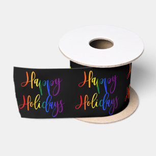 Ruban En Satin Gay pride Noël LGBT Rainbow Joyeuses fêtes