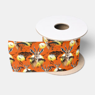 Ruban En Satin Gazelle Antelope africaine animal sauvage