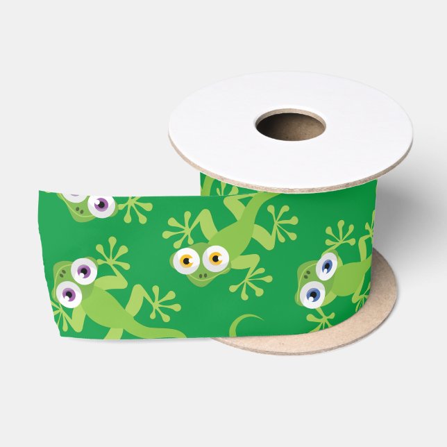 Ruban En Satin Gecko Lizards Anniversaire Fête Enfants mignons (Bobine)