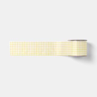 Ruban En Satin Gingham jaune