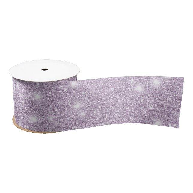 Ruban En Satin Girly Lavender Glitter Sparkle Birthday (Bobine)