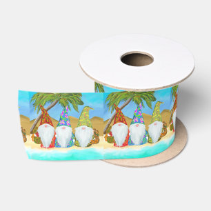 RUBAN EN SATIN GNOMES DE PLAGE