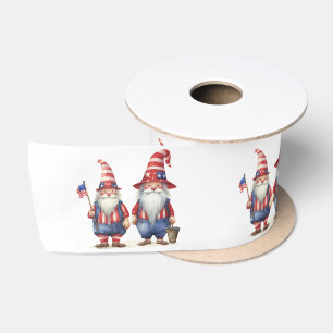 Ruban En Satin Gnomes patriotiques américains