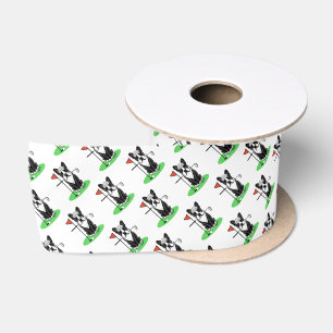 Ruban En Satin Golf Boston Terrier Chien (noir) mignon