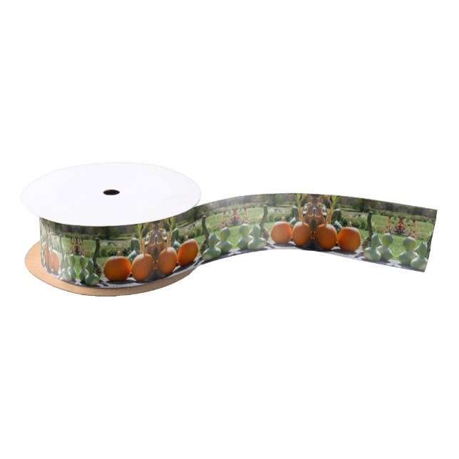 Ruban En Satin Gourmets Et Ferme Citrouille Stand 2 Automne (Bobine)