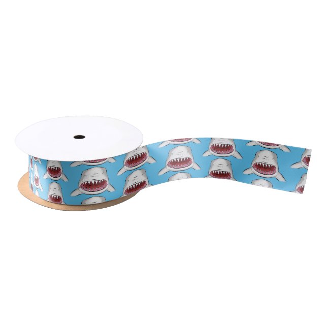 Ruban En Satin Grand requin blanc moyen dessin animé (Bobine)