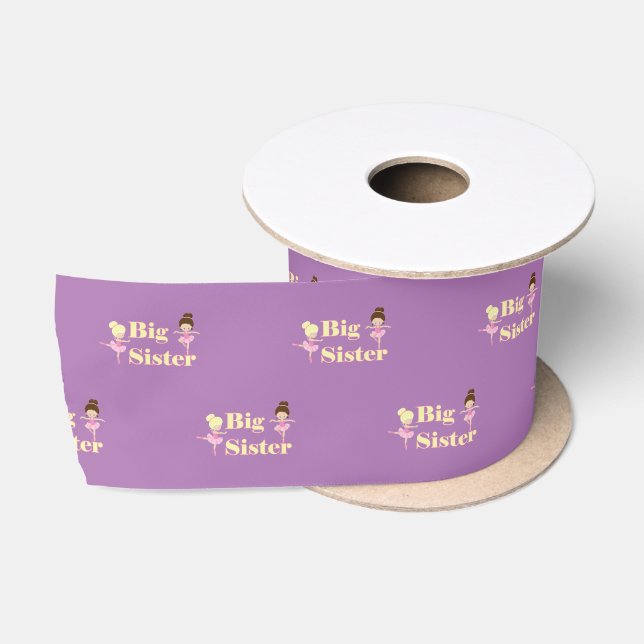 Ruban En Satin Grande soeur Ballerina frère pourpre (Bobine)