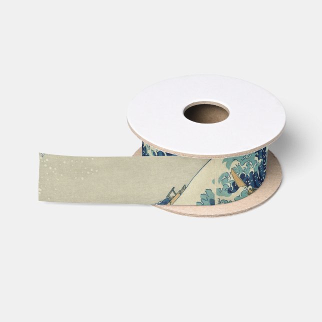 Ruban En Satin Grande vague japonaise outre de Kanagawa par (Bobine)