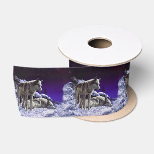 Ruban En Satin Gray Wolves