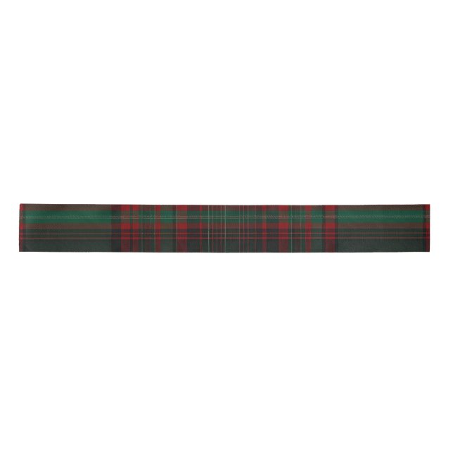 Ruban En Satin Green and Red Plaid Tartan Ribbon (Devant)